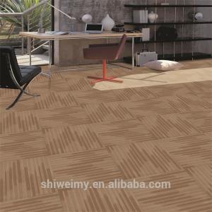 Quality Striped 100%solution dyed Invista Nylon 6 carpet tile wholesale
