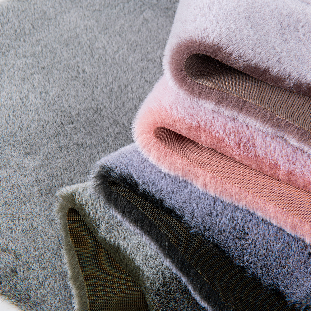 500meters Min Order Faded Color Faux Rabbit Fur Fabric for Garments Scarf Blankets