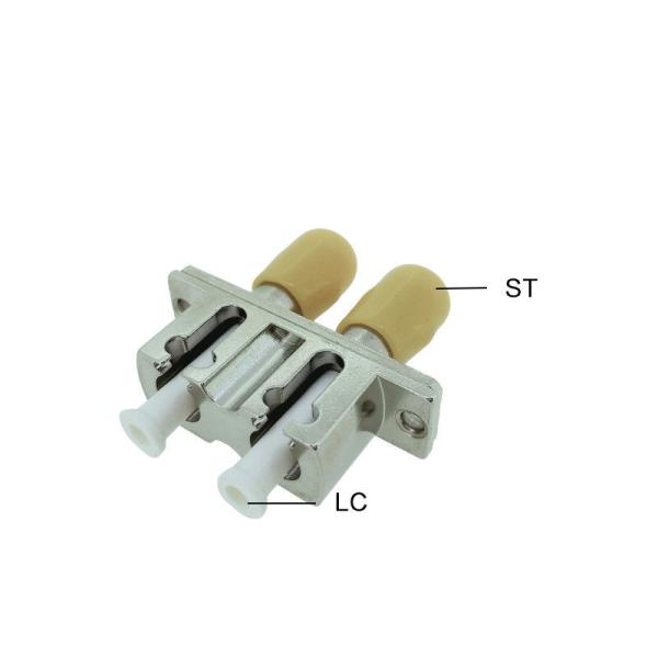 LC-ST Duplex Fiber Optic Adapters Ceramic Ferrule Optical Cord Adapter Metal