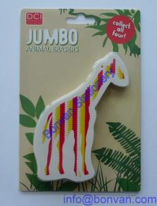 Quality giraffe shape big eraser,giraffe design eraser,giraffe promotional eraser wholesale