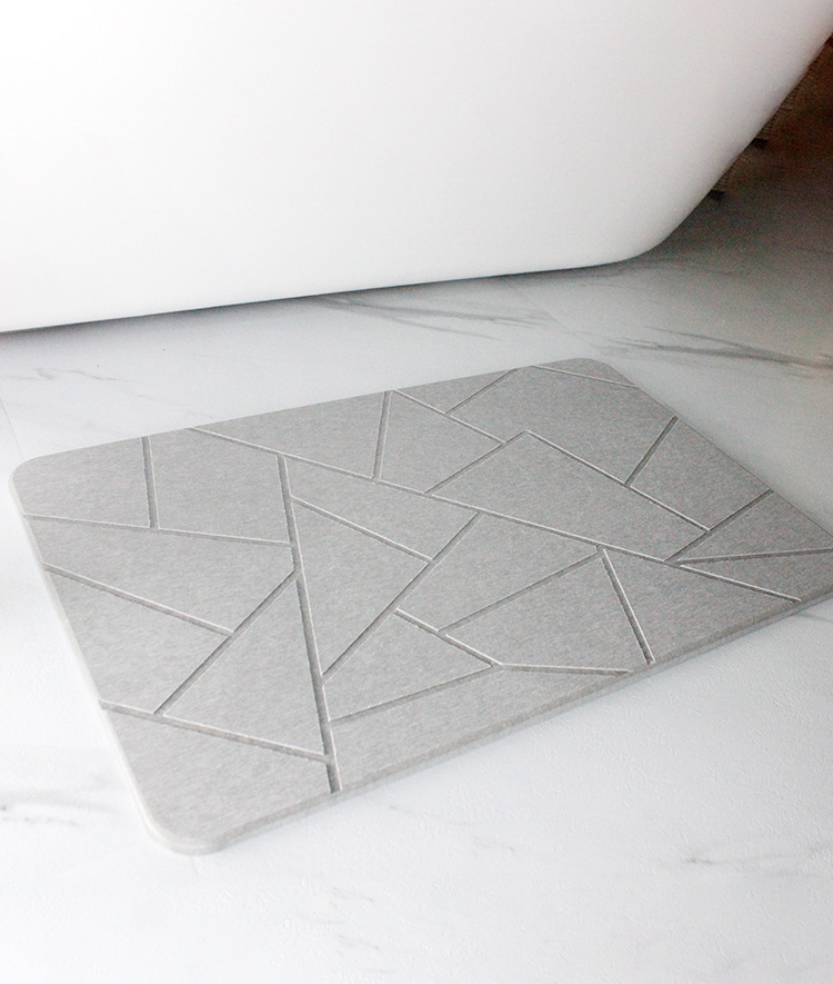 Quick Drying Diatomaceous Earth Shower Mat Modern Design for Super Absorbent Bathroom