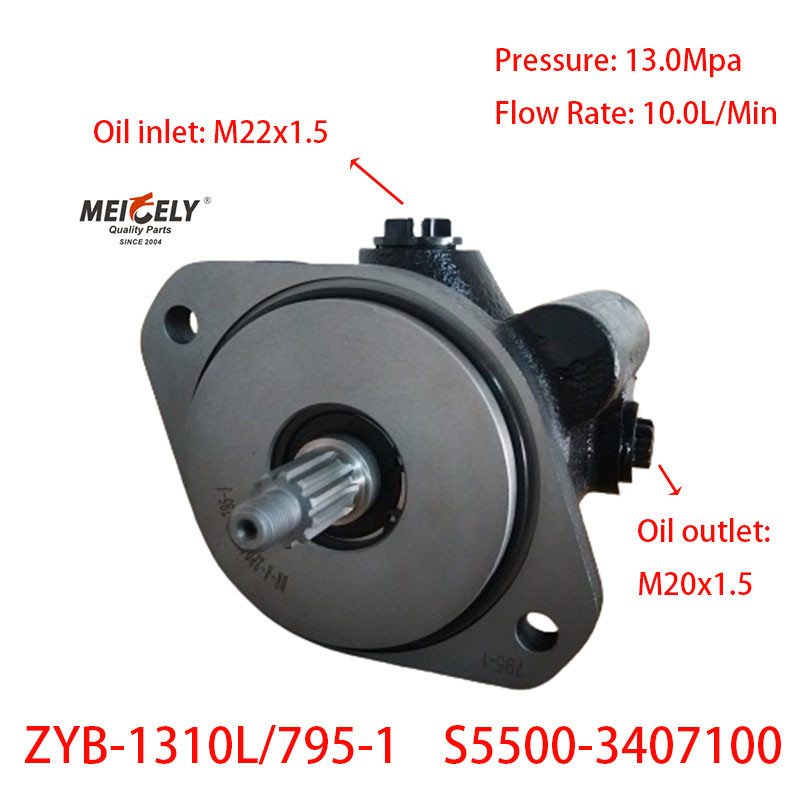 Stock ZYB-1310L/795-1 Yuchai Power Steering Pump S5500-3407100