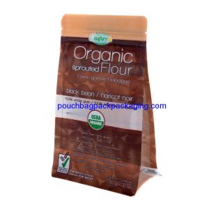 Quality Quad seal flat bottom pouch, stand up bottom gusset bags for packaging wholesale