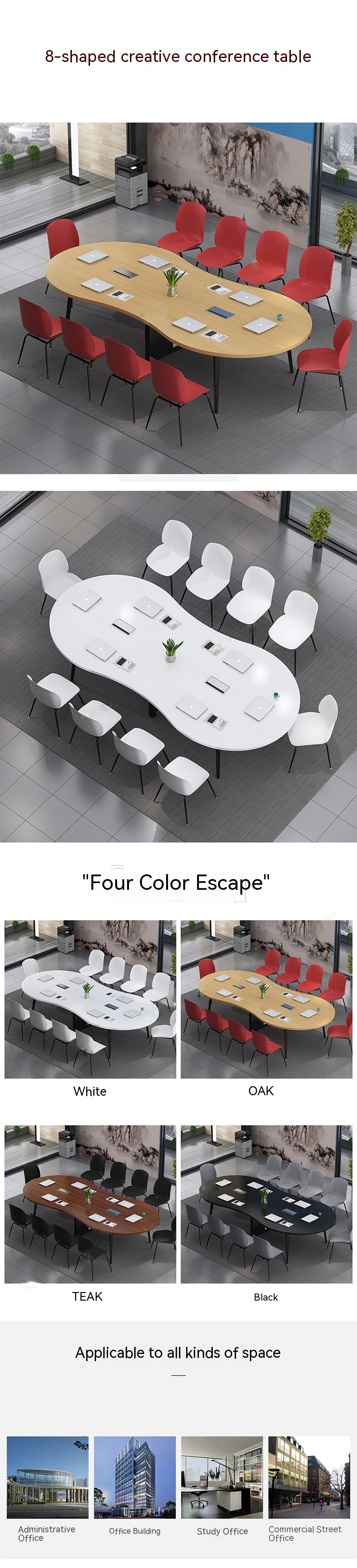 Modern Training Table and Chair Set for Productive Negotiations in Conference Rooms