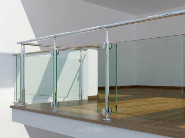 Cheap Tempered Glass Railing Systems , Railings With Glass Panels for sale
