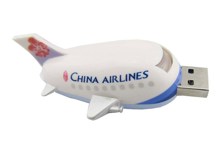 32G 3.0 yellow color plastic Plane shaped USB with customized logo and package show life brand