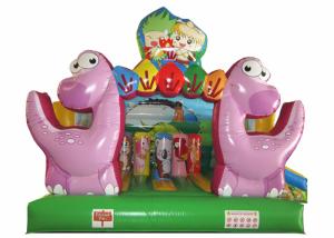 Quality Inflatable Dinosaur Baby Bouncy Castle , Quadruple Stitching Toddler Jumping Castle wholesale