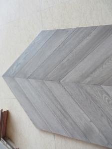 Quality Chevron Oak engineered wood flooring with modern grey stained wholesale