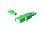 E2000 APC SX Single Mode FTTH Adapter With Flange