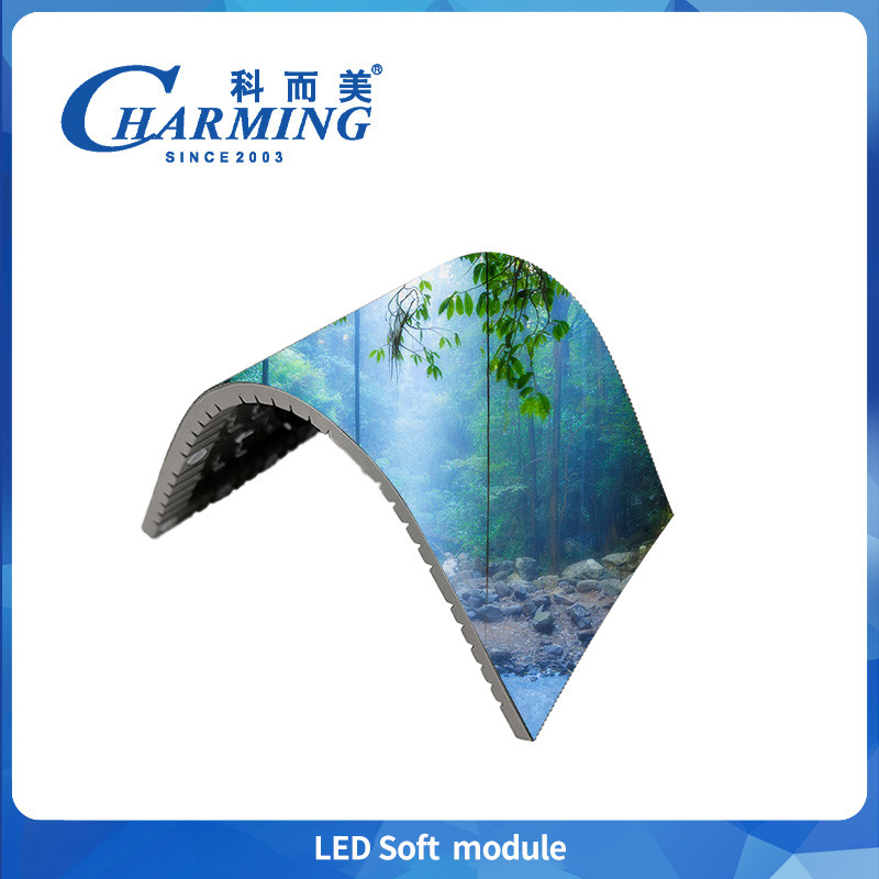 P3 P3.076 P4 Indoor Led Soft Module Low Power Low Heat Fixed Installation For Wave Screen And Ribbon Screen