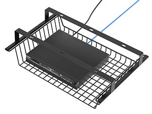 Plant Fiber Type Under Desk Slideable Drawer for No Drill Cable Management Tray Basket
