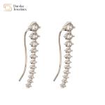 Full Round Diamond Stud Earrings 18k Gold Jewellery Zircon Hook For Women