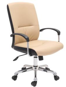 Quality modern medium back PU leather stafff arm chair wholesale
