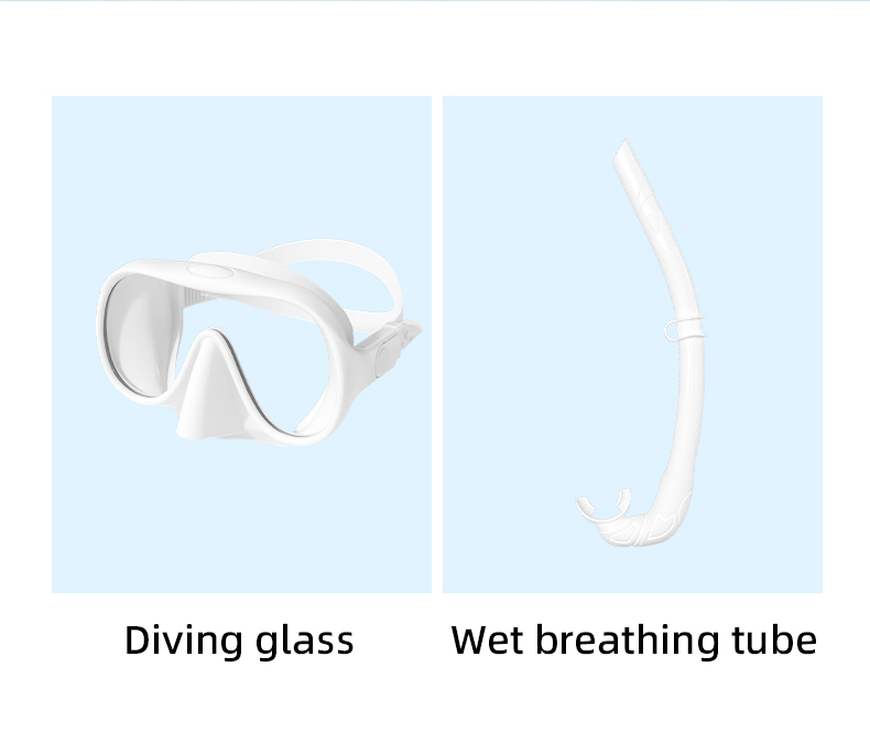 Single Lens Scuba Snorkel Mask Diving Goggles Black White Purple