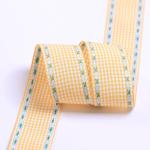 7mm-38mm Blue Embroidered Ribbon ISO9001 Embroidered Floral Ribbon