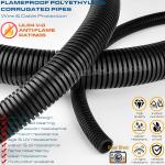 Polyethylene Fireproof Black Flexible Pipe (UL94 V-0), AD7~AD108 Plastic