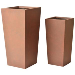 Quality Matte Finish Blue Fiber Reinforced Planter with Drainage Holes wholesale