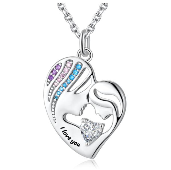 OEM Trendy 925 Sterling Silver Heart Pendant Necklace With Hypoallergenic