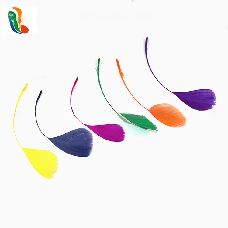 Loose Stripped Carnival Feathers , Event Party Goose Nagoire Feathers Dyed Colorful