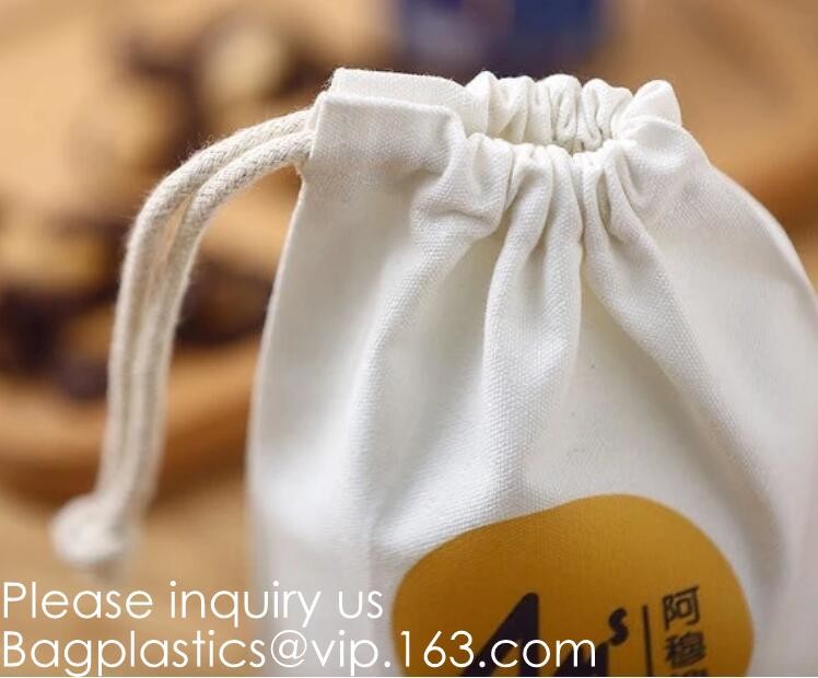 Natural Beige Thick Canvas Drawstring Pouches Produce Bags Muslin Bags Gift Bags Sacks Sachet Bags for Jewelry Candy Fav