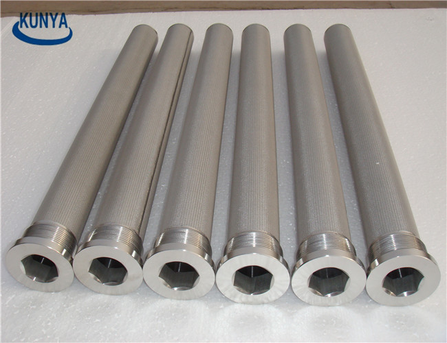 Wire Mesh 1um Cylinder 5.0mm Ss Cartridge Filter Sintered Metal