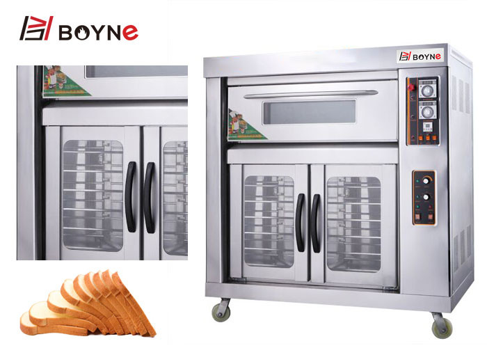 Two Deck Four Trays Gas Oven With Proofer Baking Oven With Fermentation Box Kitchenware