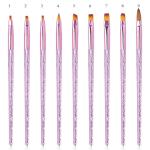Nail Painting Brush Plastic Handle UV Gel Nail Scrubbing Brush With Nylon Hair