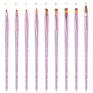 Quality Nail Painting Brush Plastic Handle UV Gel Nail Scrubbing Brush With Nylon Hair wholesale