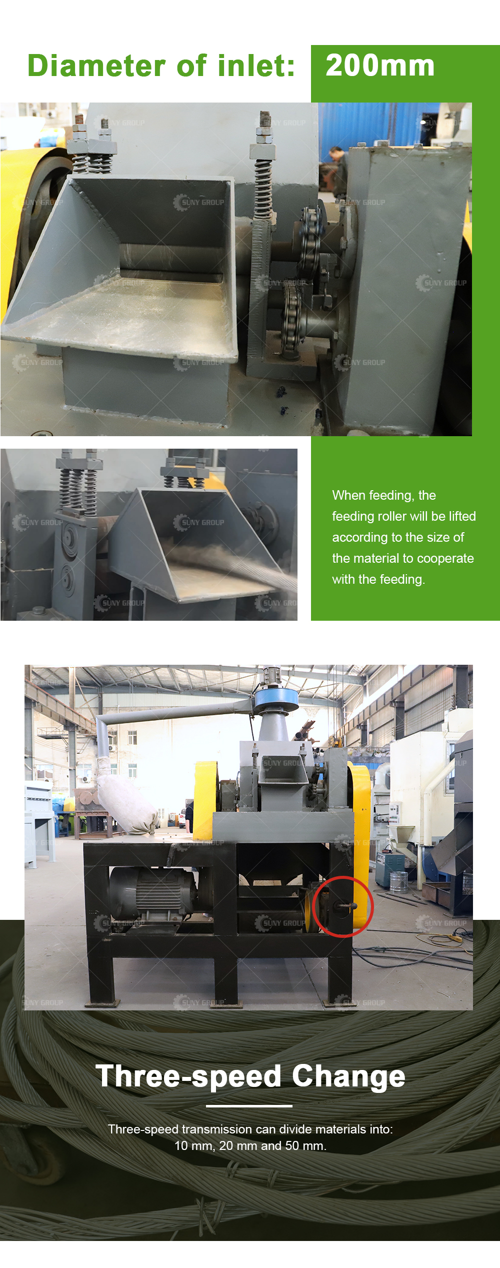 Hit 100 ACSR Wire Recycling Machine for Aluminum Conductor Steel Reinforced Recycling