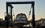 Yacht Handing Hoisting Boat Yacht Marine Crane Travel Lift