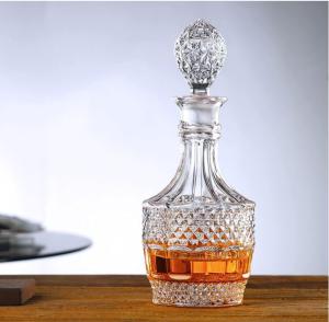 Quality Modern Wine Decanter Clear Glass Finished Decanter Glass Crystal Whiskey Decanter Gift wholesale