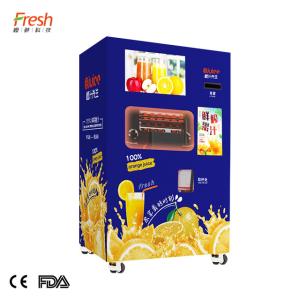 Quality freshness blue orange squeezer vending machine touch screen advertising wholesale