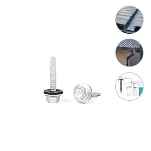 Quality Zinc Alloy Coated Hex Flange Bimetal Tek Screws for Self Drilling on Metal Roofing wholesale