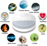 White Noise 20 Soothing Sounds 3.7V Touch Sensitive Night Light Lamp
