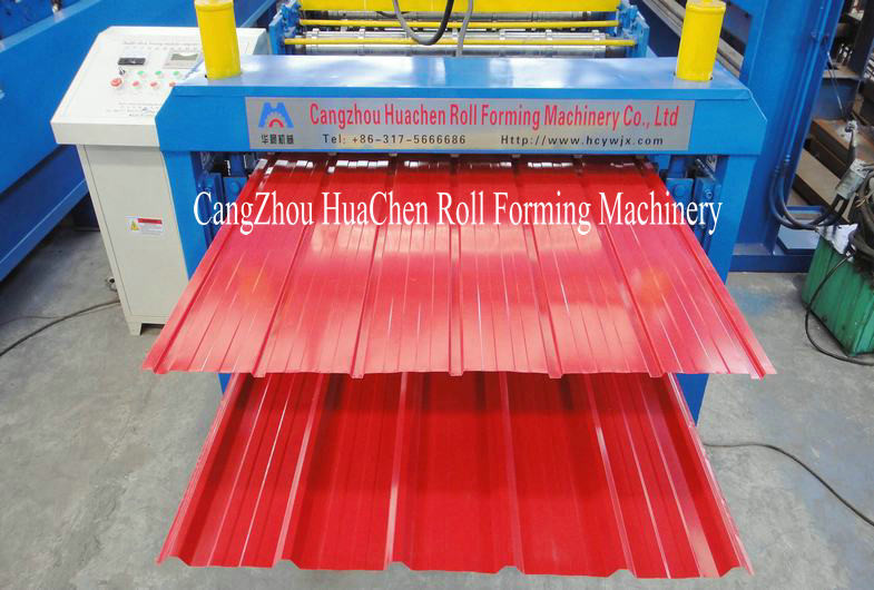 New style double layer aluminium roof tiles roll forming machine