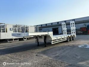 Quality ABS Anti-lock Braking System 3 Axles 50-100 Tons Loader Flated /Lowboy Lowbed Semi Trailer wholesale