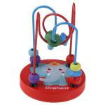 Montessori Wooden Toys for Kid Wooden Circles Bead Wire Maze Roller Coaster