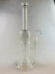 18Inch Glass Smoking Pipe Double Perc Glass Straight Tube