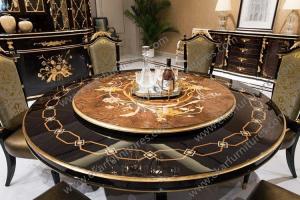 Quality Antique wooden round rotating dining table TN-029N wholesale