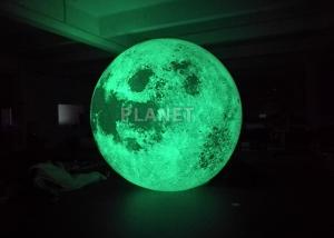 China Colorful Changing Large Inflatable Moon Ball 3m Dia Customized on sale
