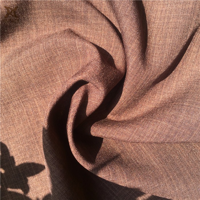 Soft and Flowing 170D Polyester Doris Yarn Plain Woven Linen Fabric for Summer Dress