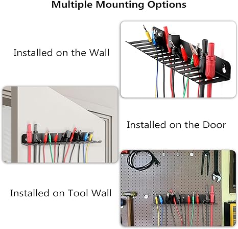 Cable Management with Bolt Inserting Type Cable Hooks 11 Cable Slots Iron Cable Racks