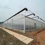 Crop Multi span Greenhouse With Shading System Galvanized Steel Pipes Fittings