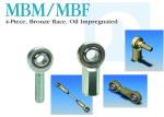 MBM/MBF Series Bronze Race Rod Ends | Low-Friction Design