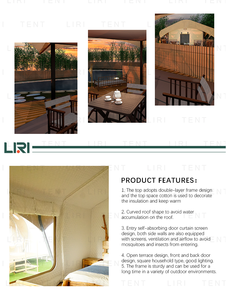 Luxury Hotel Resort Hawaii Dessert Glamping Tents With Bathroom Waterproof