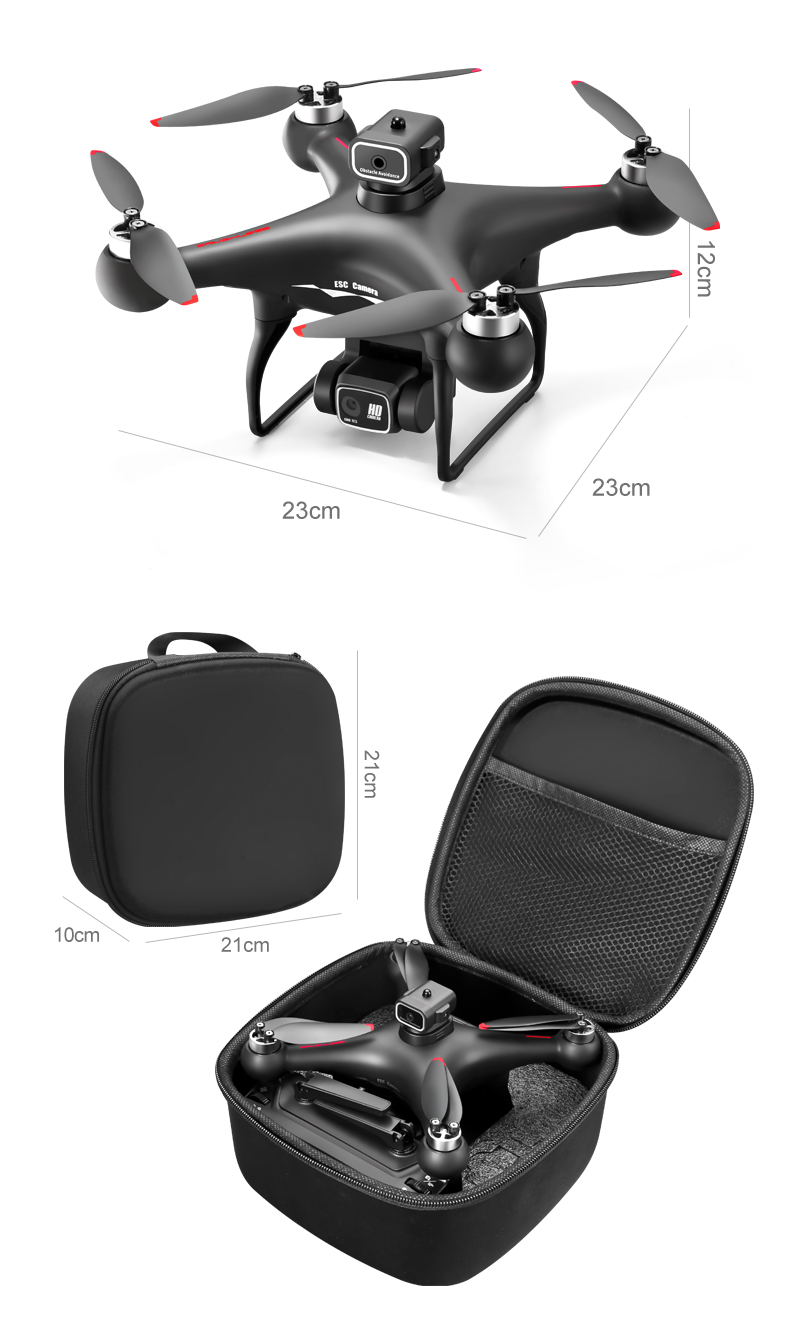 4K HD Dual Camera Foldable Quadcopter Helicopter with Obstacle Avoidance and Remote Control Professional Portable Drones