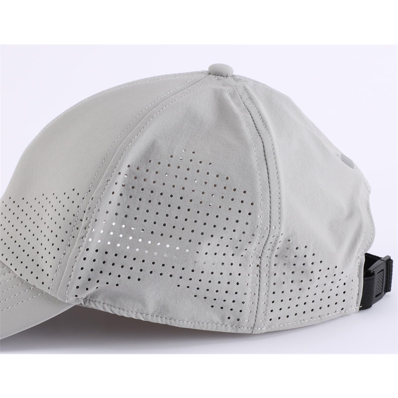 Wholesale Custom 6 Panel Unisex Laser Perforated Waterproof Baseball Golf Cap Hat Mesh Sport Hats