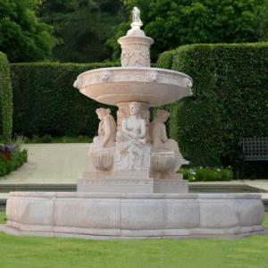 Quality Stone Fountain Carved Marble Water Fountain for Garden Outdoor (YKOF-15) wholesale