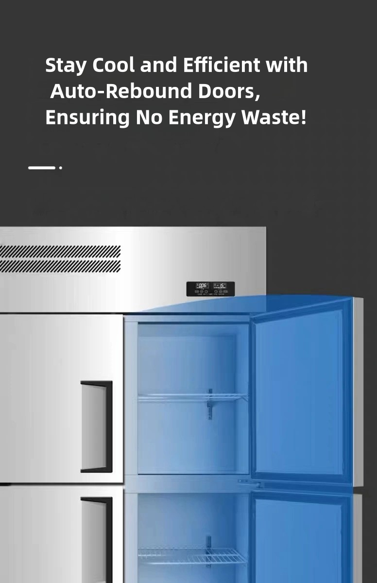 Commercial Vertical Freezer for Kitchen Cooling Large-Capacity Stainless Steel