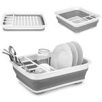 Square 36.5*12CM Folding Dish Drainer Rack Plastic Kitchen Storage Rack